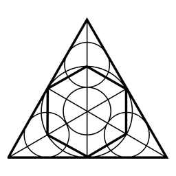 Formas de geometria sagrada em triângulo Desenho PNG