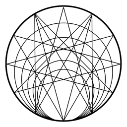 Geometría sagrada del círculo Diseño PNG