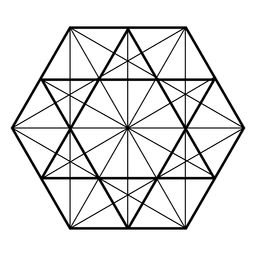 Hexágono de triângulos de geometria sagrada Desenho PNG