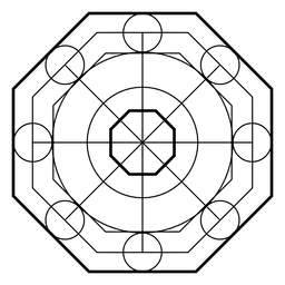Forma de geometría octágono Diseño PNG