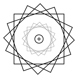 Quadrados espirais de geometria sagrada Desenho PNG