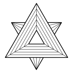Geometría sagrada con triángulos Diseño PNG