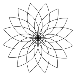 Flor de loto de geometría sagrada Diseño PNG