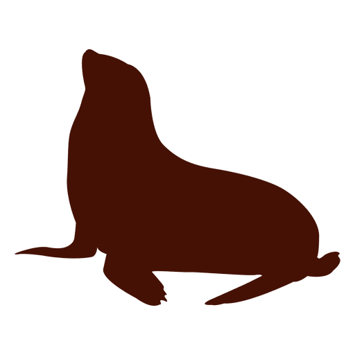 Ilustración de silueta de león marino Diseño PNG