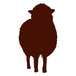 Silueta de granja de ovejas Diseño PNG