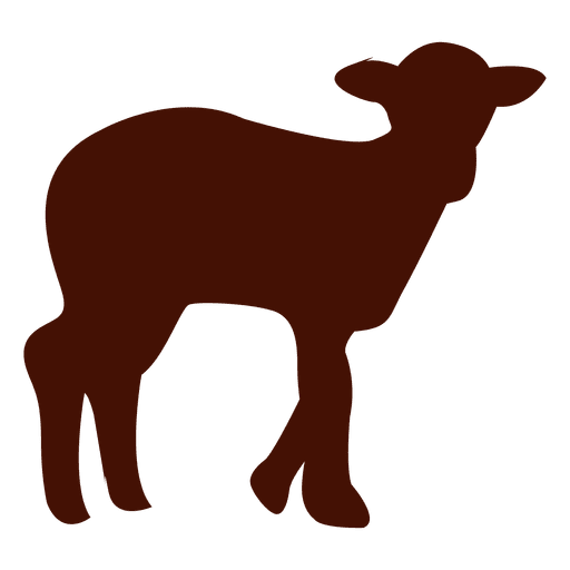 Silhueta de ovelhas em vermelho Desenho PNG