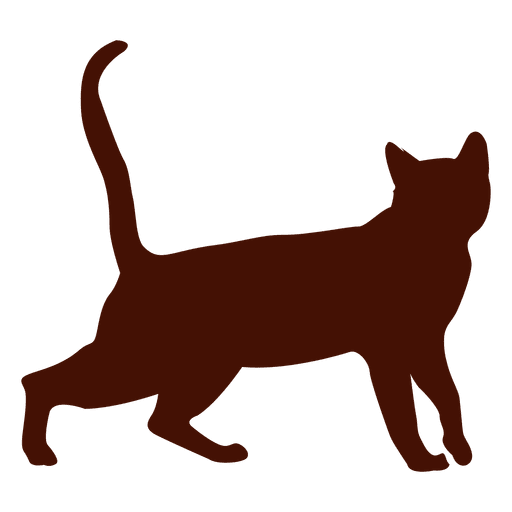 Silhouette cat PNG Design