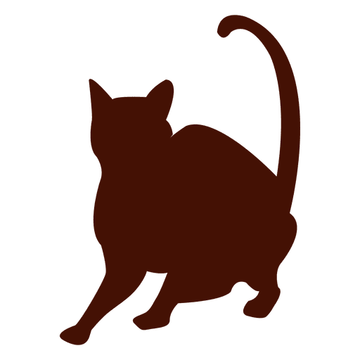 Silhueta de gato em p? Desenho PNG