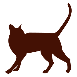 Silhouette of Cat looking back PNG Design