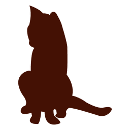 Silhouette of a cat pet PNG Design
