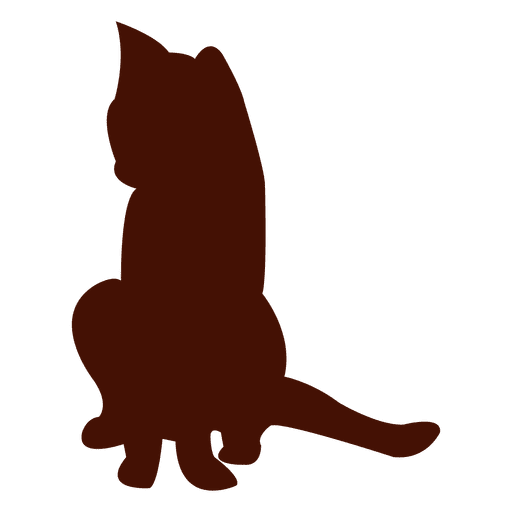Silhouette of a cat pet