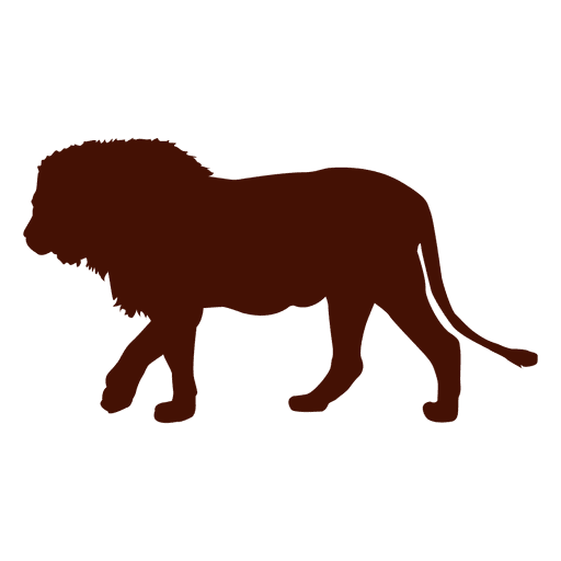 Silhouette lion PNG Design