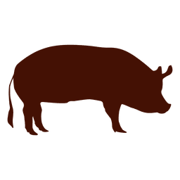 Porco de silhueta Desenho PNG