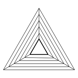 Desenho de geometria sagrada do triângulo Desenho PNG