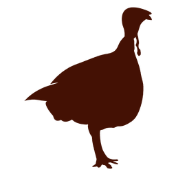 Silueta de pavo simple Diseño PNG