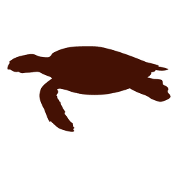 Tortuga nadando silueta Diseño PNG