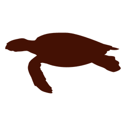 Turtle swimming silhouette PNG Design