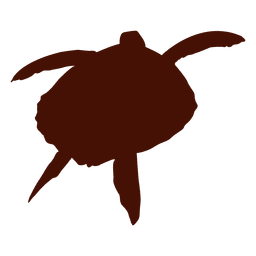 Silhueta de tartaruga tartaruga nadando Desenho PNG