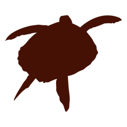 Turtle tortoise swimming silhouette PNG Design