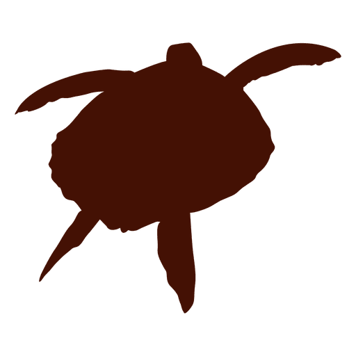 Silhueta de tartaruga tartaruga nadando Desenho PNG