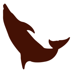 Dolphin jumping backwards silhouette PNG Design