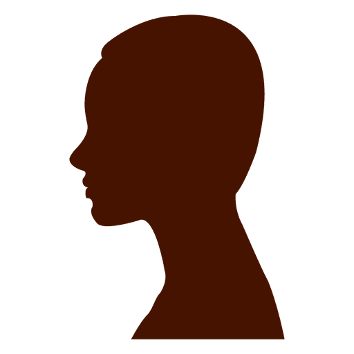 Woman profile silhouette short hair