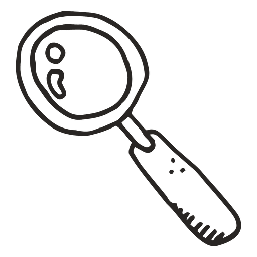 Zoom magnifying glass school PNG Design
