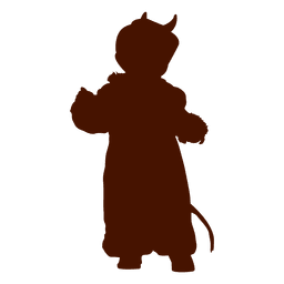 Silueta de disfraz de diablo infantil Diseño PNG