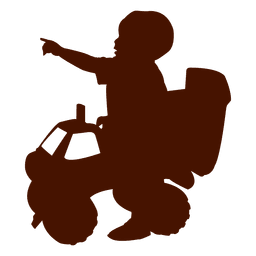 Child playing tricycle silhouette PNG Design Transparent PNG