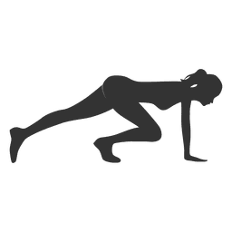 Fitness woman silhouette legs PNG Design