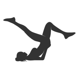 Fitness woman silhouette lifting hips PNG Design