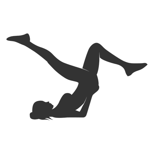 Fitness mujer silueta levantando caderas Diseño PNG
