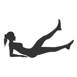 Fitness mujer silueta levantando las piernas Diseño PNG
