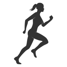 Fitness mujer silueta correr Transparent PNG