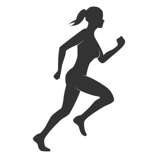 Download Fitness woman silhouette run - Transparent PNG & SVG ...