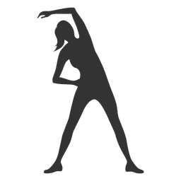 Fitness Frau Silhouette streching PNG-Design