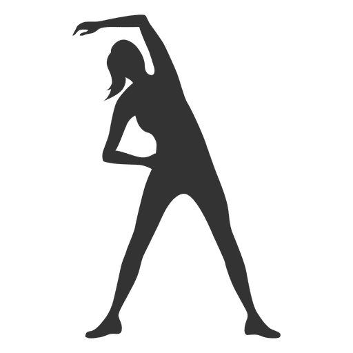 Fitness Frau Silhouette streching PNG-Design