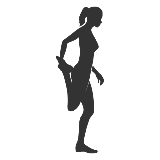 Aptitud de la mujer que estira la silueta - Descargar PNG/SVG transparente