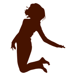Mädchen Pose springen Silhouette PNG-Design