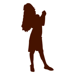 Girl with long hair silhouette PNG Design