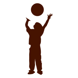 Silhouette boy baseball pitcher throwing ball Vector Image