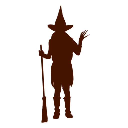 Halloween Kind Hexenkostüm Silhouette PNG-Design