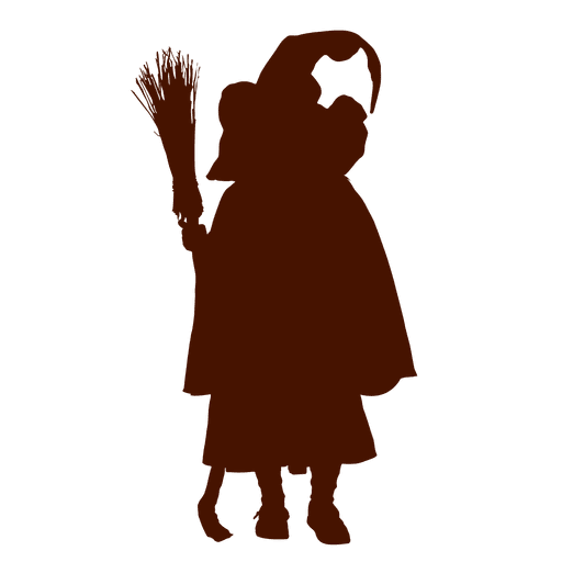 Little girl halloween costume silhouette