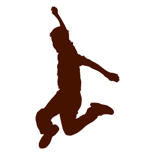 Homem salto silueta Desenho PNG