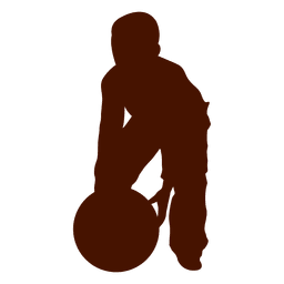 Silhueta de bola jogando adolescente Desenho PNG