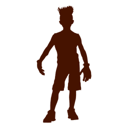 Teen standing silhouette PNG Design Transparent PNG