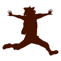 Teenager springen Silhouette PNG-Design