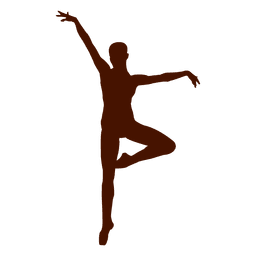 Design PNG E SVG De Pose De Bailarina De Braços Abertos Para Camisetas