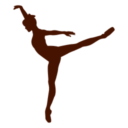 Ballet dancer pose dancing silhouette PNG Design