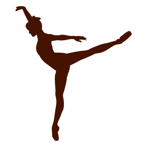 Bailarina de ballet pose bailando silueta Diseño PNG